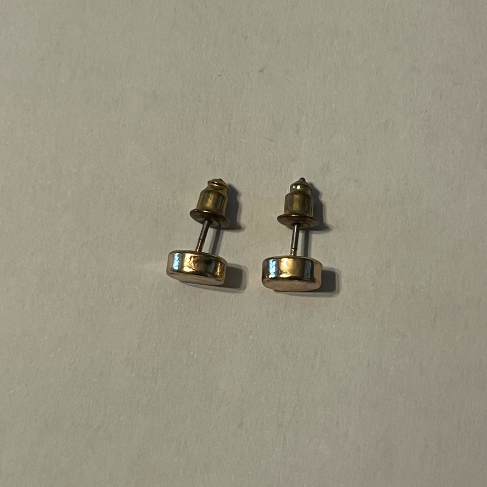 Small Round Gold Studded Earrings